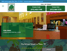 Tablet Screenshot of prestoncreekmontessori.com